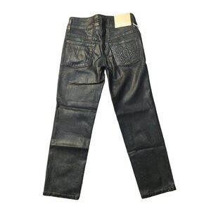 John Galliano Cropped Jeans Midnight Blue Coated Cotton size 25